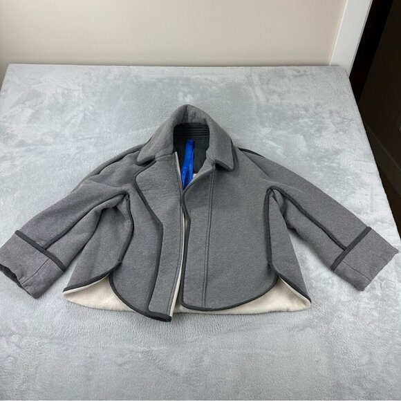 Kit & Ace Lululemon Gray Black Concordia Wrap Jacket Cotton Cashmere Women Sz 6 - Picture 2 of 16